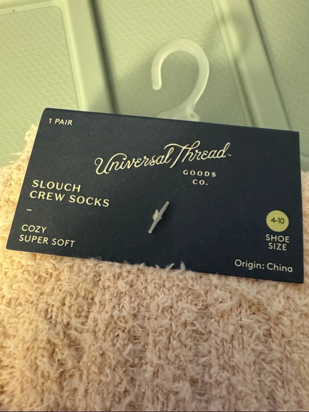 Universal Thread Plush Slouch Crew Socks - Pale Pink